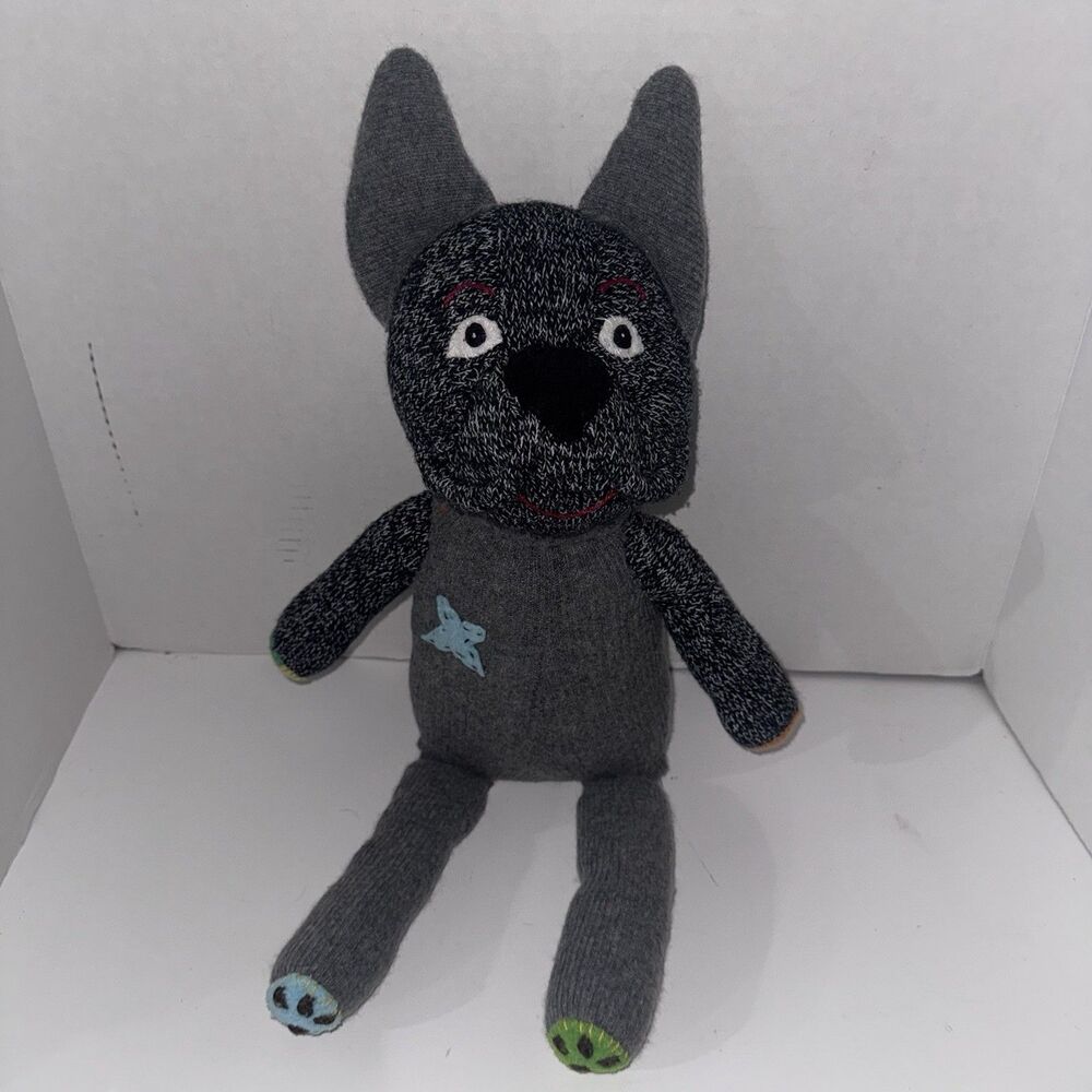 Dinamals Dinosaur Dog Wolf Hybrid Plush 22” Gray Stuffed Animal Rare Retired